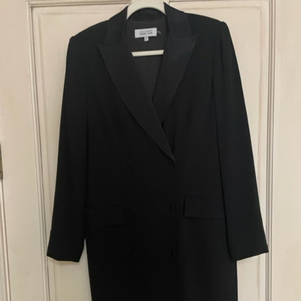 Teri Jon Tuxedo Cocktail Coatdress